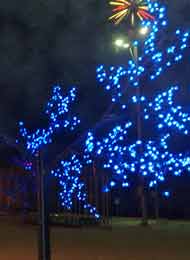 ночные огни города нерюнгри подсветка в новогоднюю ночь гирлянды на деревьях нерюнгри ночью огоньки в нерюнгри ночь